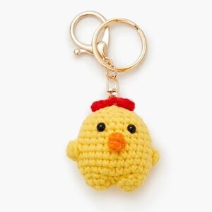 NWT FOREVER 21 Crochet baby chick keychain